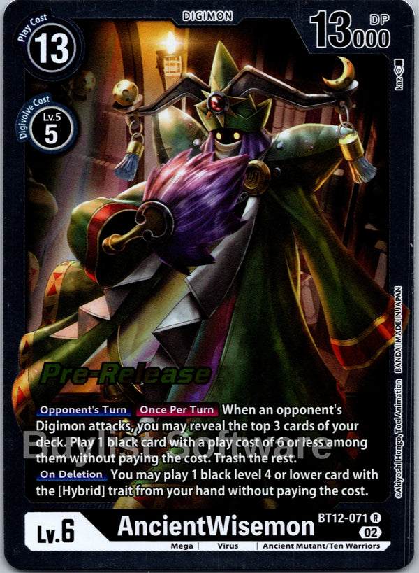 AncientWisemon [BT12-071] [Across Time Pre-Release Cards] Foil