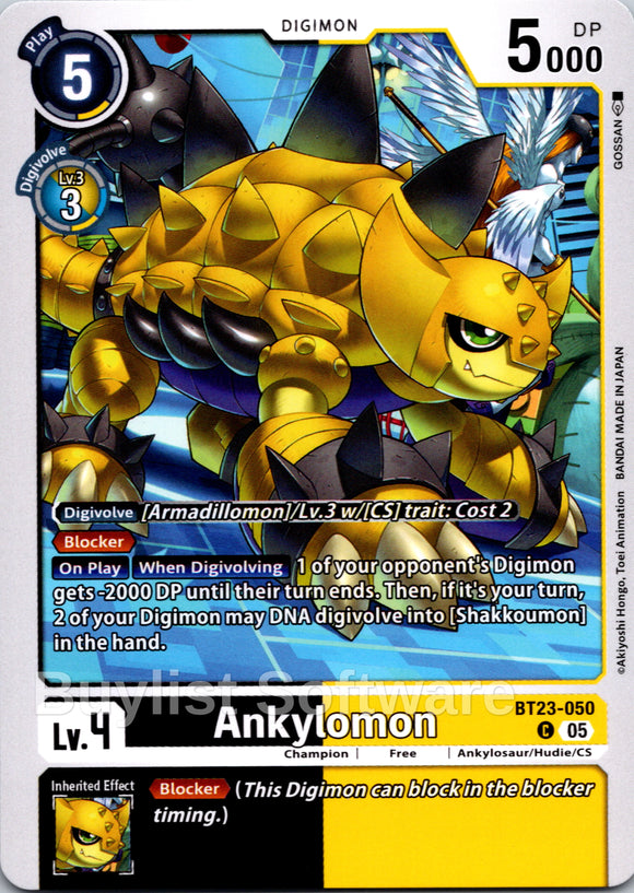 Ankylomon [BT23-050] [Hackers' Slumber]