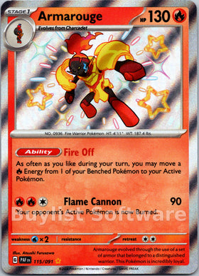 Armarouge [115/091] [Paldean Fates] Holofoil