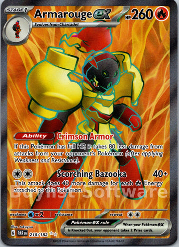 Armarouge ex [218/182] [Paradox Rift] Holofoil