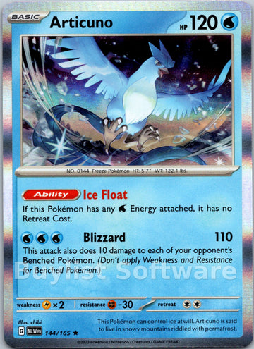 Articuno [144/165] [Scarlet & Violet 151] Holofoil