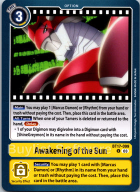 Awakening of the Sun [BT17-099] [Secret Crisis]