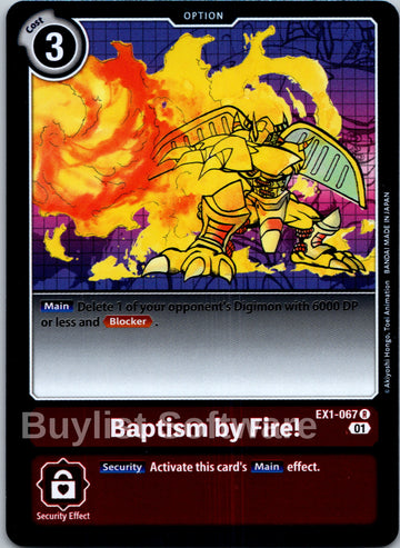 Baptism by Fire! [EX1-067 R] [Classic Collection] Foil