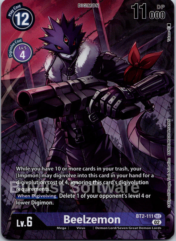 Beelzemon - BT2-111 (Alternate Art) [BT2-111 SEC] [ Beelzemon Advanced Deck Set] Foil
