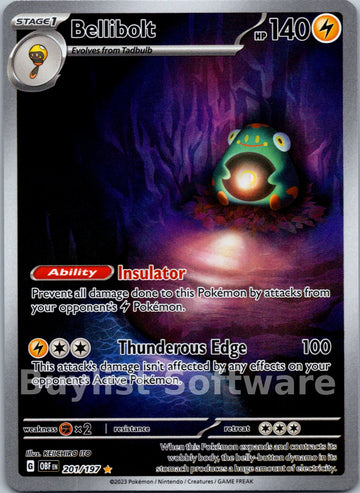 Bellibolt [201/197] [Obsidian Flames] Holofoil