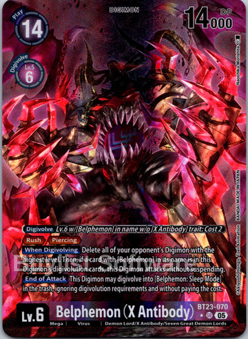Belphemon (X Antibody) (Alternate Art) [BT23-070] [Hackers' Slumber] Foil