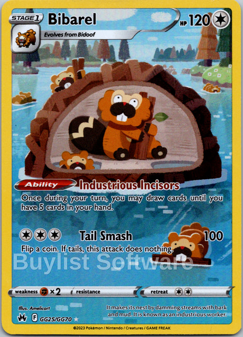 Bibarel [GG25/GG70] [Crown Zenith: Galarian Gallery] Holofoil