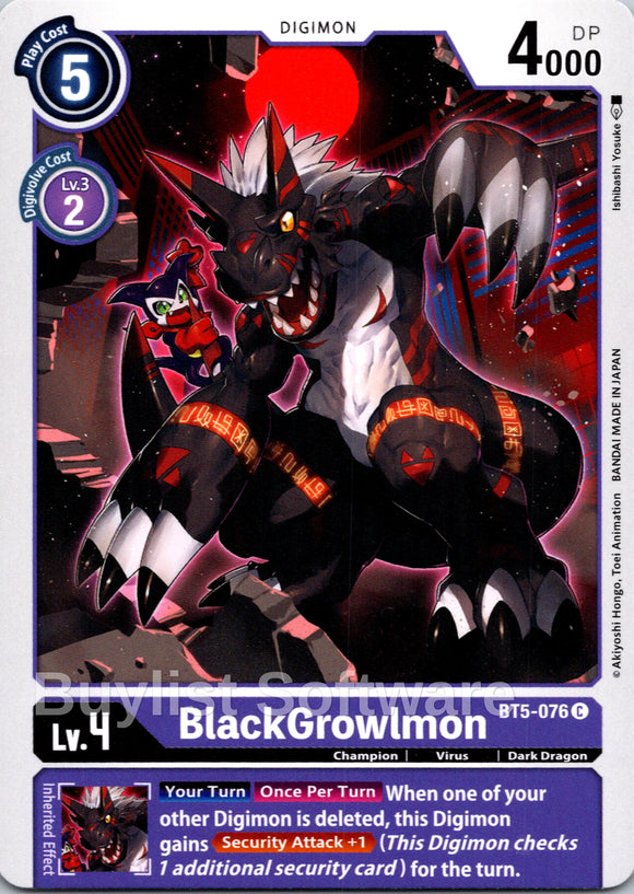 BlackGrowlmon [BT5-076] [Battle of Omni]