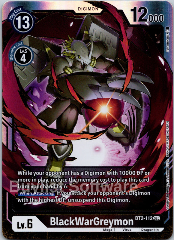 BlackWarGreymon [BT2-112] [Release Special Booster 1.5] Foil