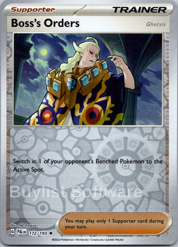 Boss's Orders [172/193] [Paldea Evolved] Reverse Holofoil