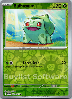 Bulbasaur [001/165] [Scarlet & Violet 151] Reverse Holofoil