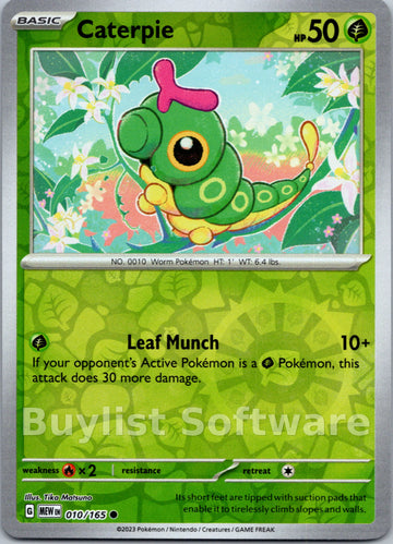 Caterpie [010/165] [Scarlet & Violet 151] Reverse Holofoil