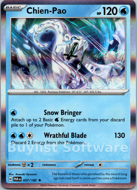 Chien-Pao [057/182] [Paradox Rift] Holofoil