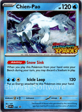 Chien-Pao [152] [Scarlet & Violet Promo Cards] Holofoil