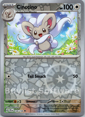 Cinccino [126/159] [Journey Together] Reverse Holofoil