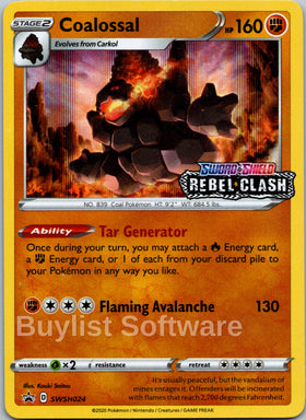 Coalossal (Sword & Shield Promo Cards Stamped) [SWSH024] [Sword & Shield Promo Cards] Holofoil