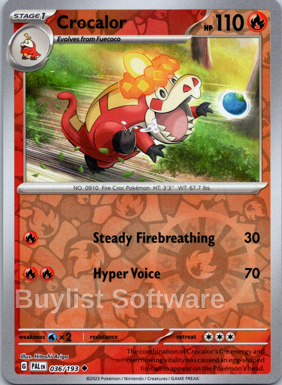 Crocalor [036/193] [Paldea Evolved] Reverse Holofoil