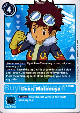 Davis Motomiya [BT3-093 R] [Release Special Booster 1.5]