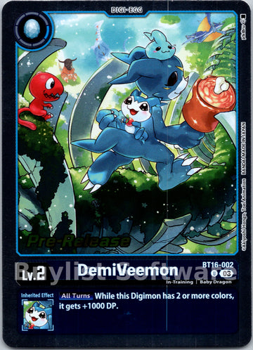 DemiVeemon [BT16-002] [Beginning Observer Pre-Release Cards] Foil