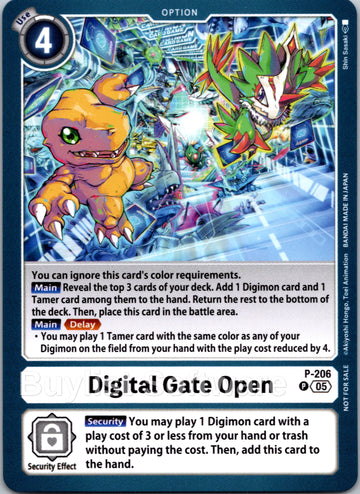 Digital Gate Open (Store Tournament 2025 Vol.4 Participation Pack) [P-206] [Digimon Promotion Cards]