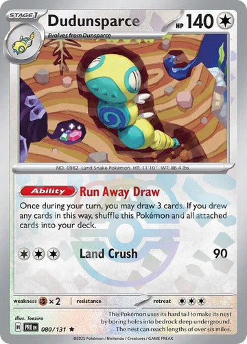 Dudunsparce (Master Ball Pattern) [080/131] [Prismatic Evolutions] Holofoil