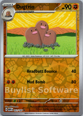 Dugtrio [051/165] [Scarlet & Violet 151] Reverse Holofoil