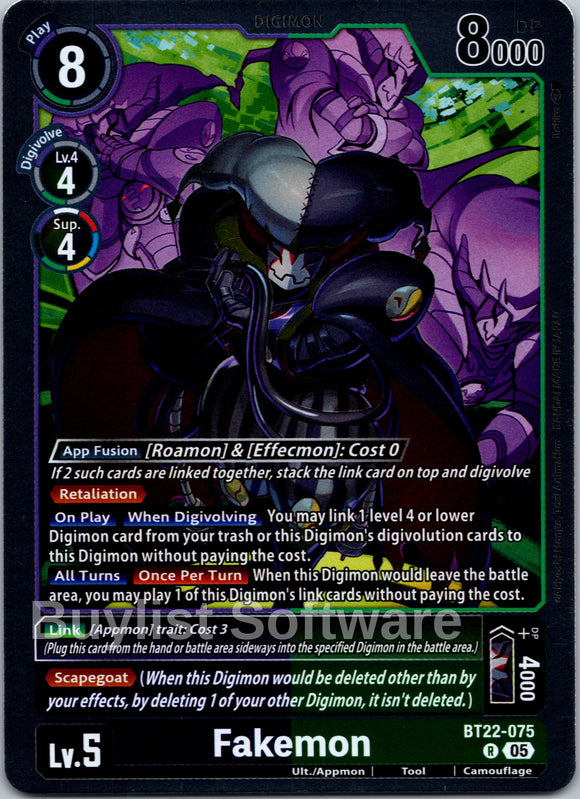 Fakemon [BT22-075] [Cyber Eden] Foil