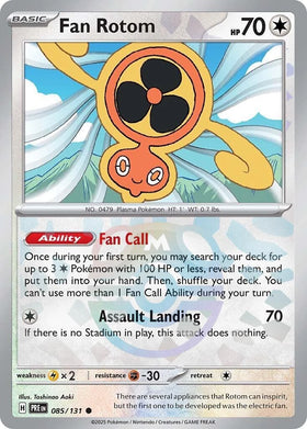 Fan Rotom (Master Ball Pattern) [085/131] [Prismatic Evolutions] Holofoil