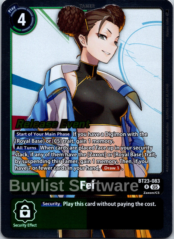 Fei [BT23-083] [Hackers' Slumber Release Event Cards] Foil
