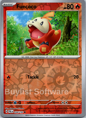 Fuecoco [034/193] [Paldea Evolved] Reverse Holofoil
