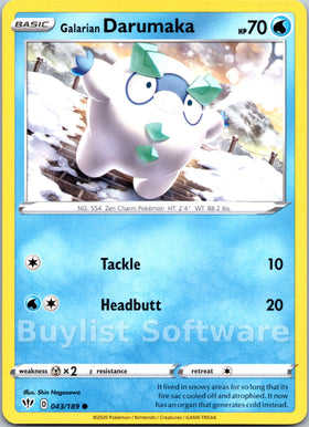Galarian Darumaka [043/189] [Darkness Ablaze]