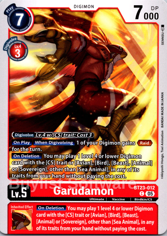 Garudamon [BT23-012] [Hackers' Slumber]
