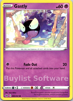 Gastly [083/202] [Sword & Shield Base Set]