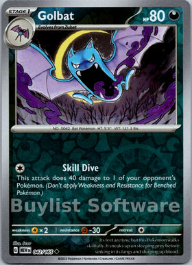 Golbat [042/165] [Scarlet & Violet 151] Reverse Holofoil