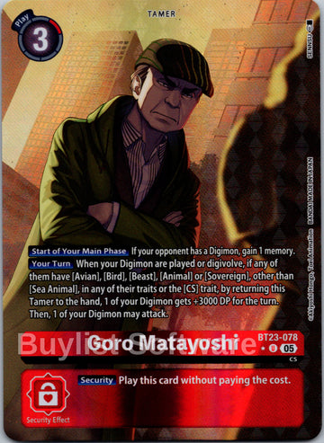 Goro Matayoshi (Alternate Art) [BT23-078] [Hackers' Slumber] Foil