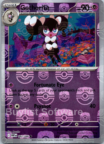 Gothorita (Master Ball Pattern) [042/086] [White Flare] Holofoil