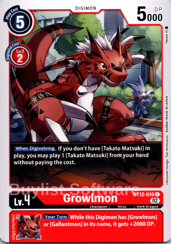 Growlmon [BT12-010] [Across Time]