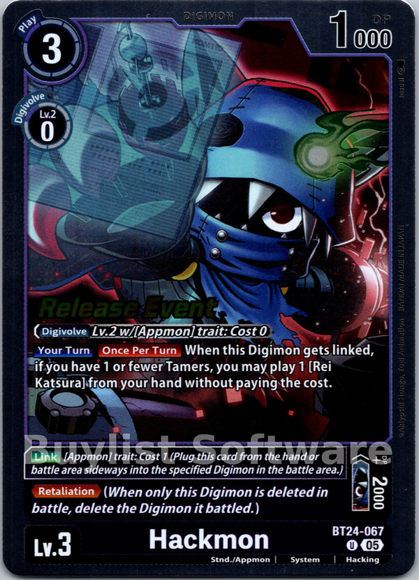 Hackmon [BT24-067] [Time Stranger Release Events Cards] Foil
