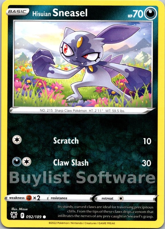 Hisuian Sneasel [092/189] [Astral Radiance]