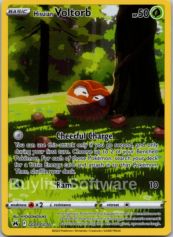 Hisuian Voltorb [GG01/GG70] [Crown Zenith: Galarian Gallery] Holofoil