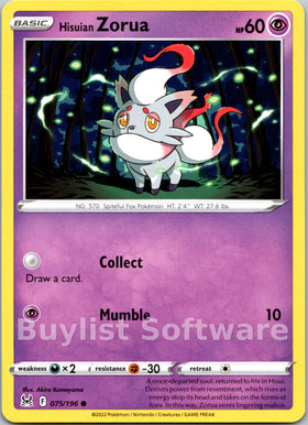 Hisuian Zorua [075/196] [Lost Origin]