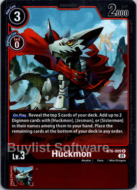 Huckmon [BT6-009 R] [Double Diamond] Foil