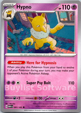 Hypno [097/165] [Scarlet & Violet 151]