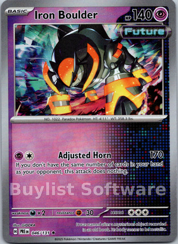 Iron Boulder (Master Ball Pattern) [046/131] [Prismatic Evolutions] Holofoil