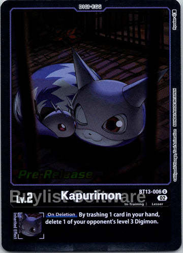 Kapurimon [BT13-006] [Versus Royal Knights Pre-Release Cards] Foil