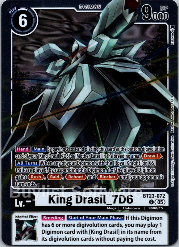 King Drasil_7D6 [BT23-072] [Hackers' Slumber] Foil
