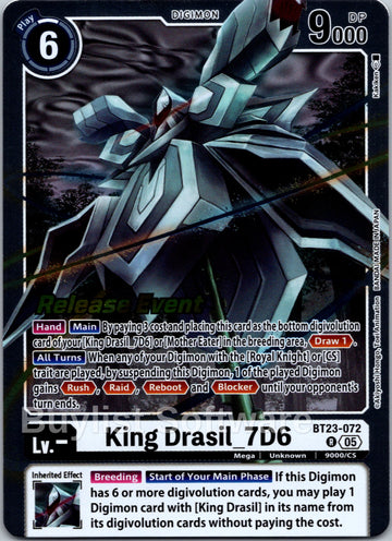 King Drasil_7D6 [BT23-072] [Hackers' Slumber Release Event Cards] Foil