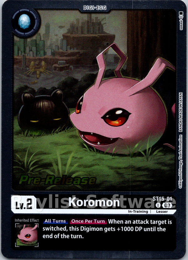 Koromon [ST15-01] [Starter Deck 15: Dragon of Courage Pre-Release Cards] Foil