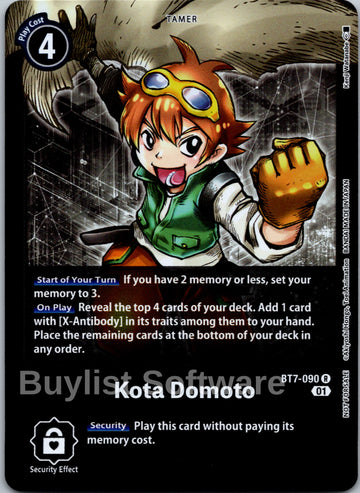 Kota Domoto (Event Pack 4) [BT7-090] [Next Adventure] Foil