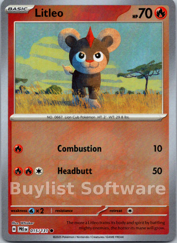 Litleo (Poke Ball Pattern) [015/131] [Prismatic Evolutions] Holofoil
